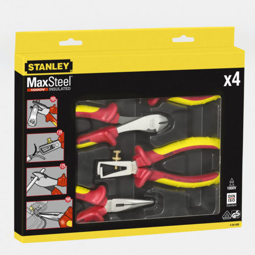 4-PIECE SET MAXSTEEL VDE PLIERS