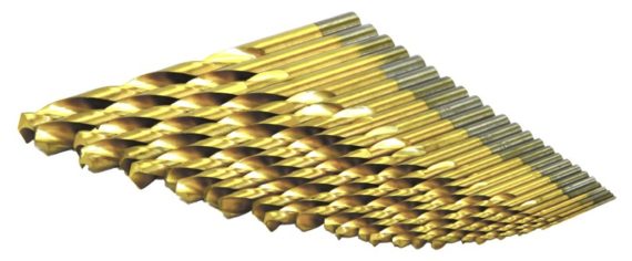 25pc Titanium Drill Bit Set