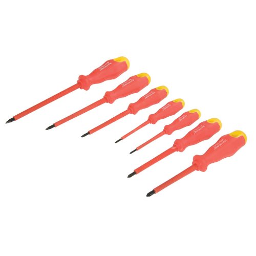 Insulated Soft-Grip Screwdriver Set 7pce