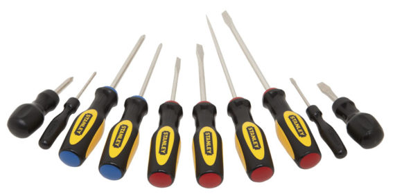SET OF THRIFTY-BASIC SCREWDRIVERS (10 PCS)
