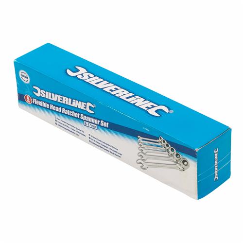 RATCHET COMBINATION SPANNER FLEXIBLE 6-17mm 6 PC SET